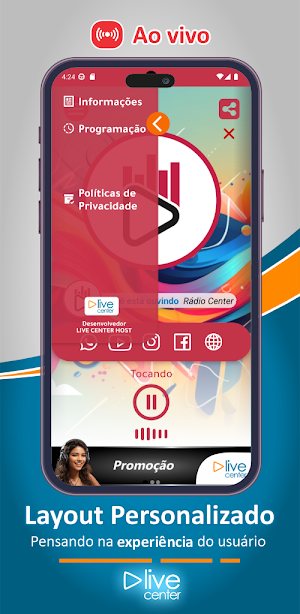 Rádio Center Poranga Screenshot 2