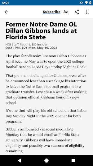 NDInsider Screenshot 1