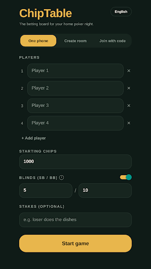 ChipTable - Poker Chip Board Screenshot 0