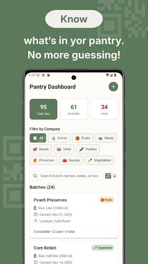 Canning App JarTracker Screenshot 1