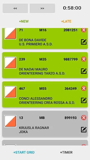 Orienteering Start App Screenshot 2