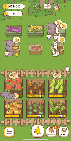 Cat Restaurant 2 - farm sowing coffee cooking game Screenshot 3