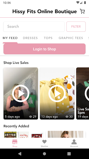 Hissy Fits Online Boutique Screenshot 1