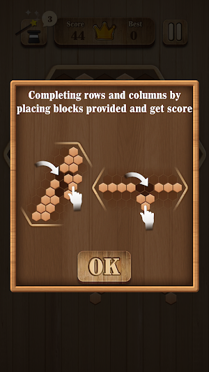 Woodytris: Hexa Puzzle Screenshot 1