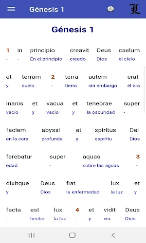 Vulgata interlineal latina/española (V. de prueba) Screenshot 3