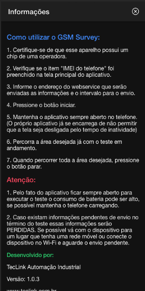GSM - Survey Screenshot 1