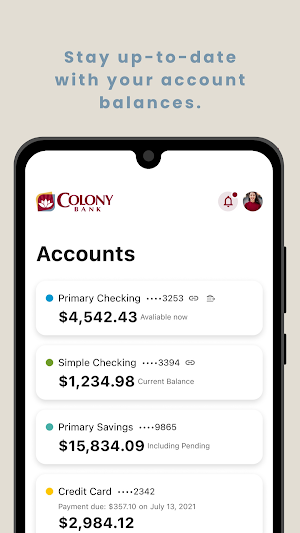 Colony Bank Mobile Banking Screenshot 3