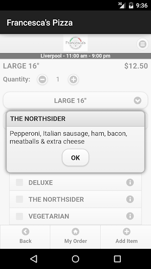 Francesca's Pizza Screenshot 2