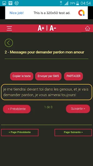 SMS d'excuses à son amour - Demander Pardon Screenshot 3
