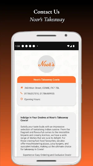 Noor's Takeaway Cowie Screenshot 2