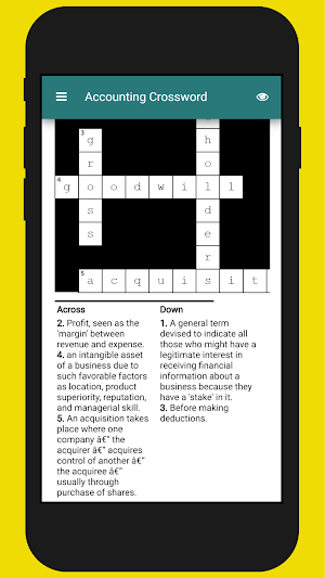 Accounting Crossword Screenshot 1
