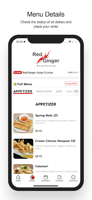 Red Ginger Asian Cuisine Screenshot 1