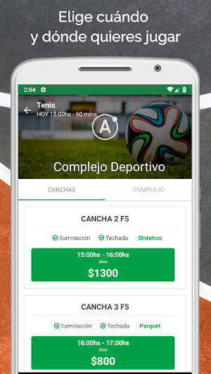 Alquila tu Cancha - Reserva de deportes online Screenshot 2