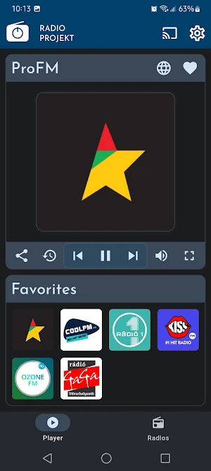 Radio Projekt: Online stations Screenshot 3