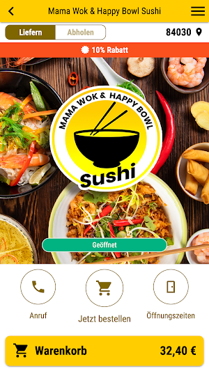 Mama Wok & Happy Bowl Sushi Screenshot 0