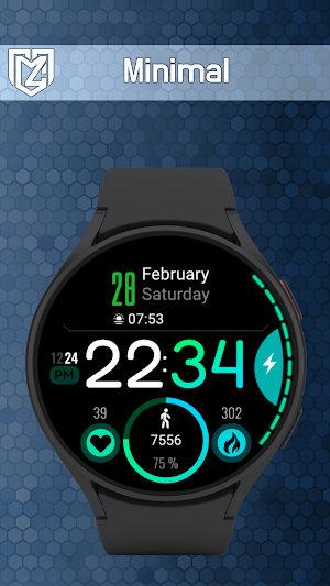 WearOs Amoled Watch Face TMZ Screenshot 0