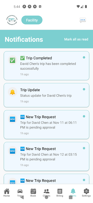 CCT Facility Portal Screenshot 1