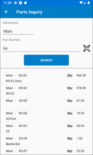 Softbase Mobile Parts Screenshot 1