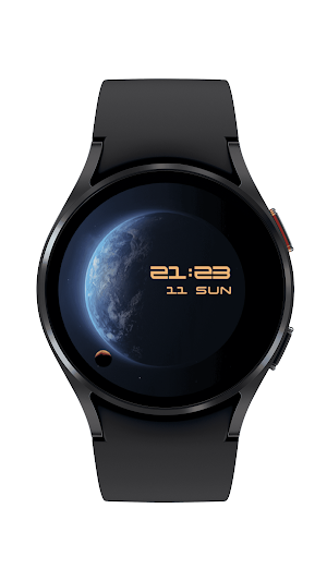 Earth and Moon watch face Screenshot 0