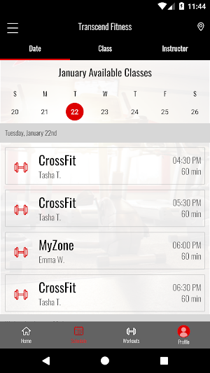 Transcend Fitness Club Screenshot 2