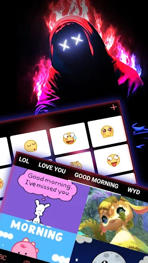 Neon Fire Maskman Themes Screenshot 3