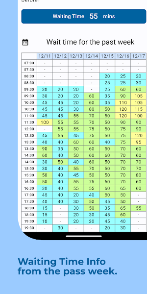 USH Waiting Time Screenshot 1