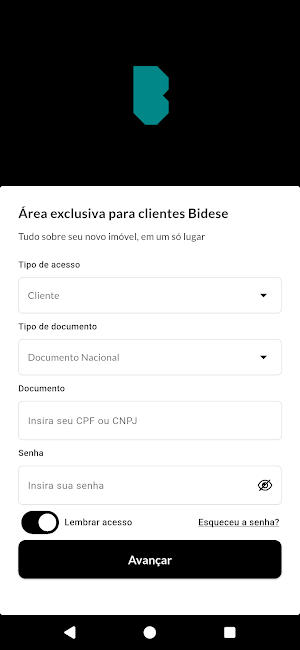 Bidese Cliente Screenshot 0
