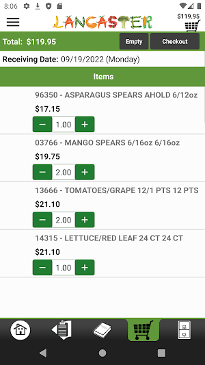 Lancaster Online Ordering Screenshot 3