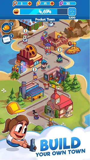 Pocket Settlers: Discover & Help Cute Citizens Screenshot 1