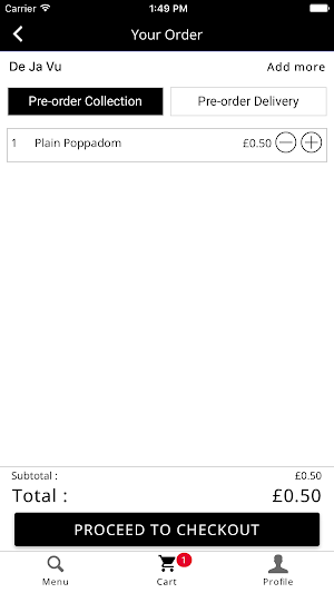 De Ja Vu Exotic Indian Cuisine Screenshot 2