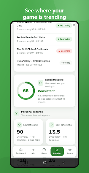 Fairway - Golf Handicap Screenshot 2