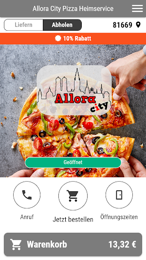 Allora City Pizza Heimservice Screenshot 0
