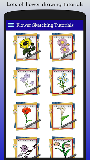 How to Sketch Flowers Step by Step Screenshot 0