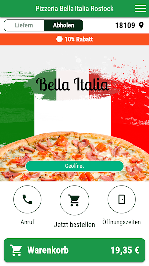Pizzeria Bella Italia Rostock Screenshot 0