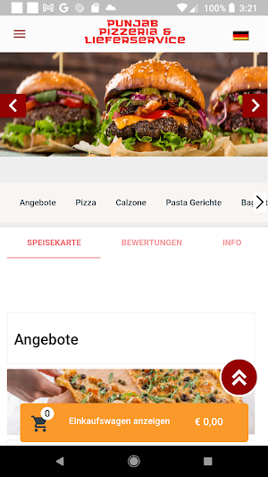 Punjab Pizzeria Lieferservice Screenshot 2