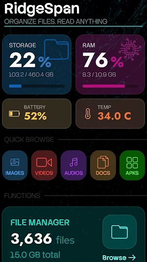 RidgeSpan - File Manager Screenshot 1