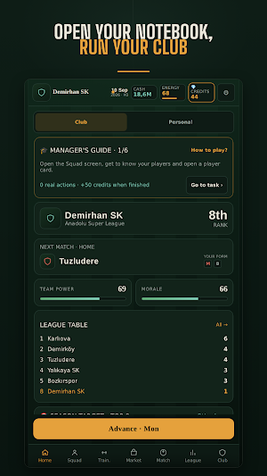 Manager's Notebook: Football Screenshot 0
