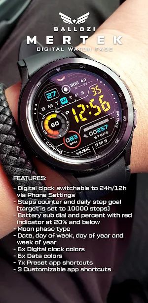 BALLOZI Mertek Watch Face Screenshot 1