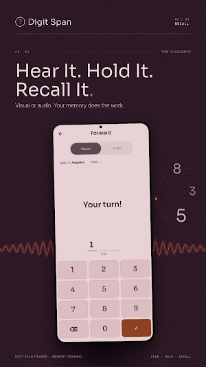 Digit Span Trainer Screenshot 2