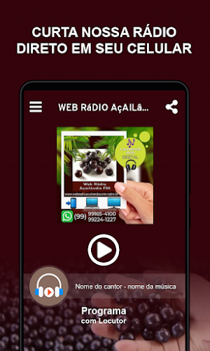 Web rádio açailândia Screenshot 1
