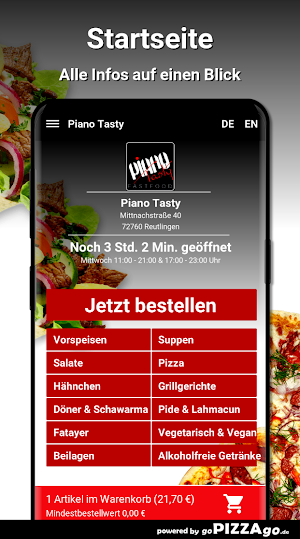 Piano Tasty Reutlingen Screenshot 1