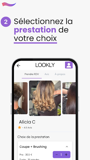 LOOKLY - Coiffure à Domicile Screenshot 1