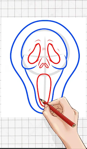 How To Draw Scary Ghostface Screenshot 2
