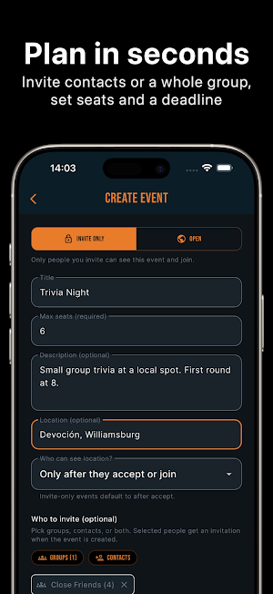 Lynx: Private Meetups Screenshot 3