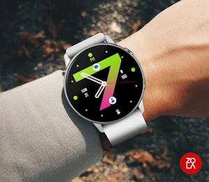 Hybrid Green Pink Watch Face Screenshot 2