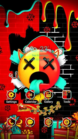 Christmas Half Emoji-Wallpaper Screenshot 0