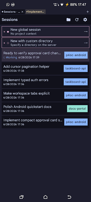 Pocket for OpenCode Screenshot 1