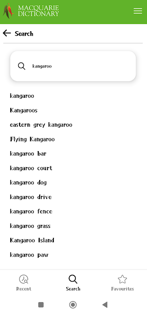 Macquarie School Dictionary Screenshot 0