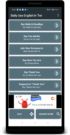 Daily Use English In Twi Screenshot 0