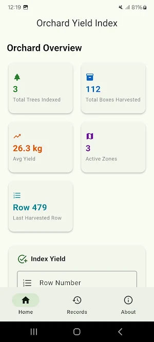 Orchard Yield Index Screenshot 0